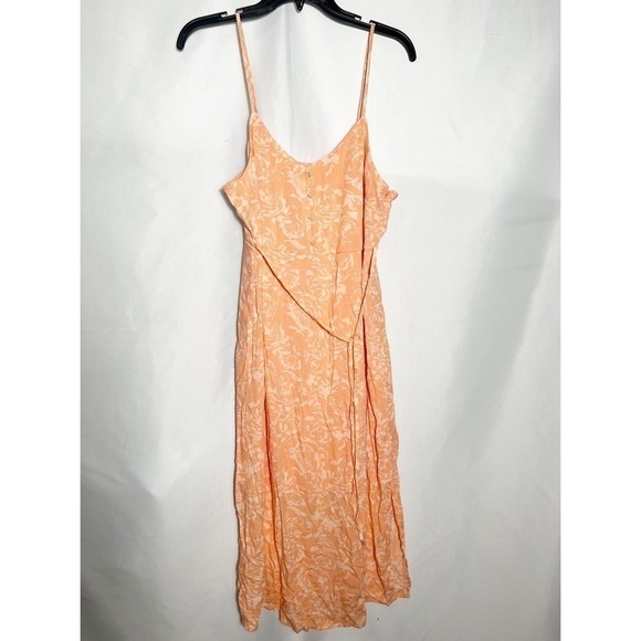 NWT BP. Tie Back Midi Slipdress in Coral Rose Shadow - Picture 2 of 3